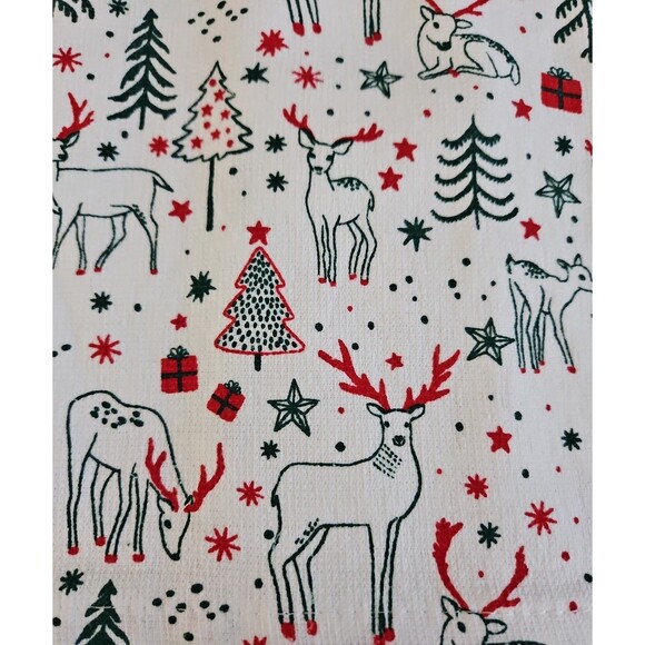 OEKO-TEX Mint & Ivy Christmas Kitchen Towels Deer/Tree Design - Picture 4 of 5
